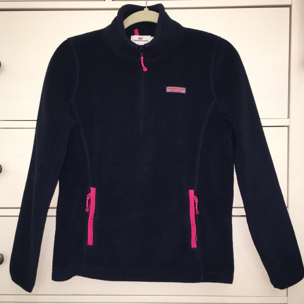 Vineyard Vines Navy 3/4 Zip Fleece (S)